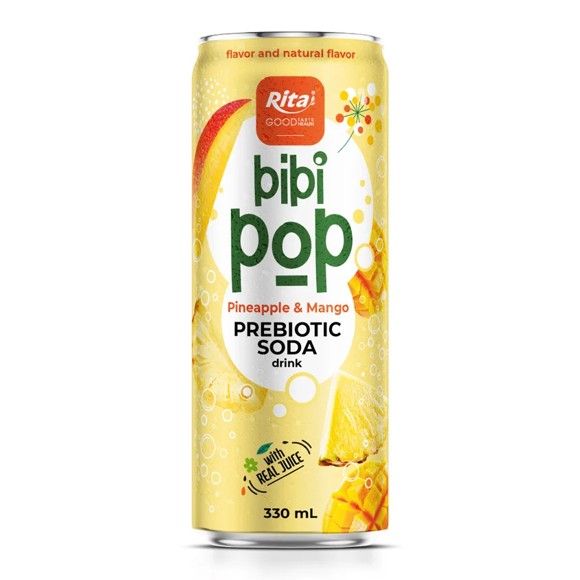 Bibi Pop Prebiotic Soda drink 330ml sleek can 02
