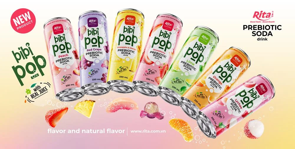 Design Prebiotic Soda drink 330ml sleek can 02