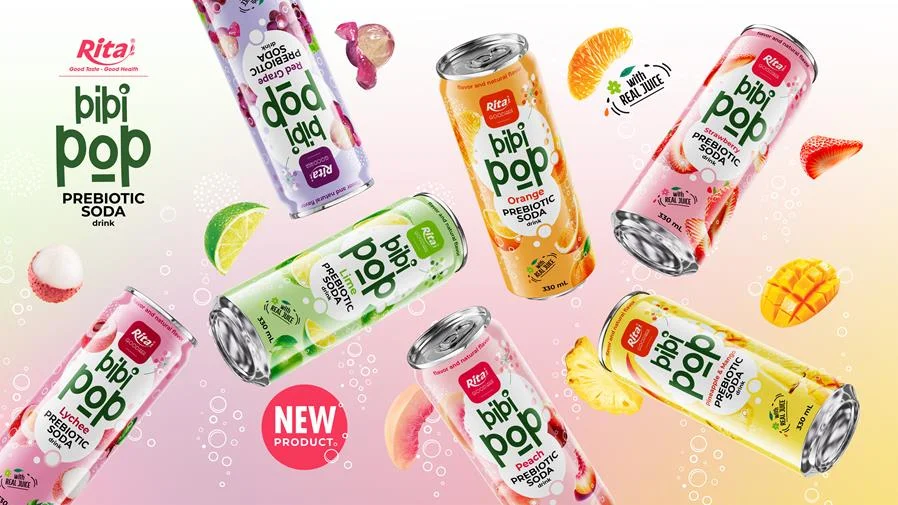 Design Prebiotic Soda drink 330ml sleek can 03