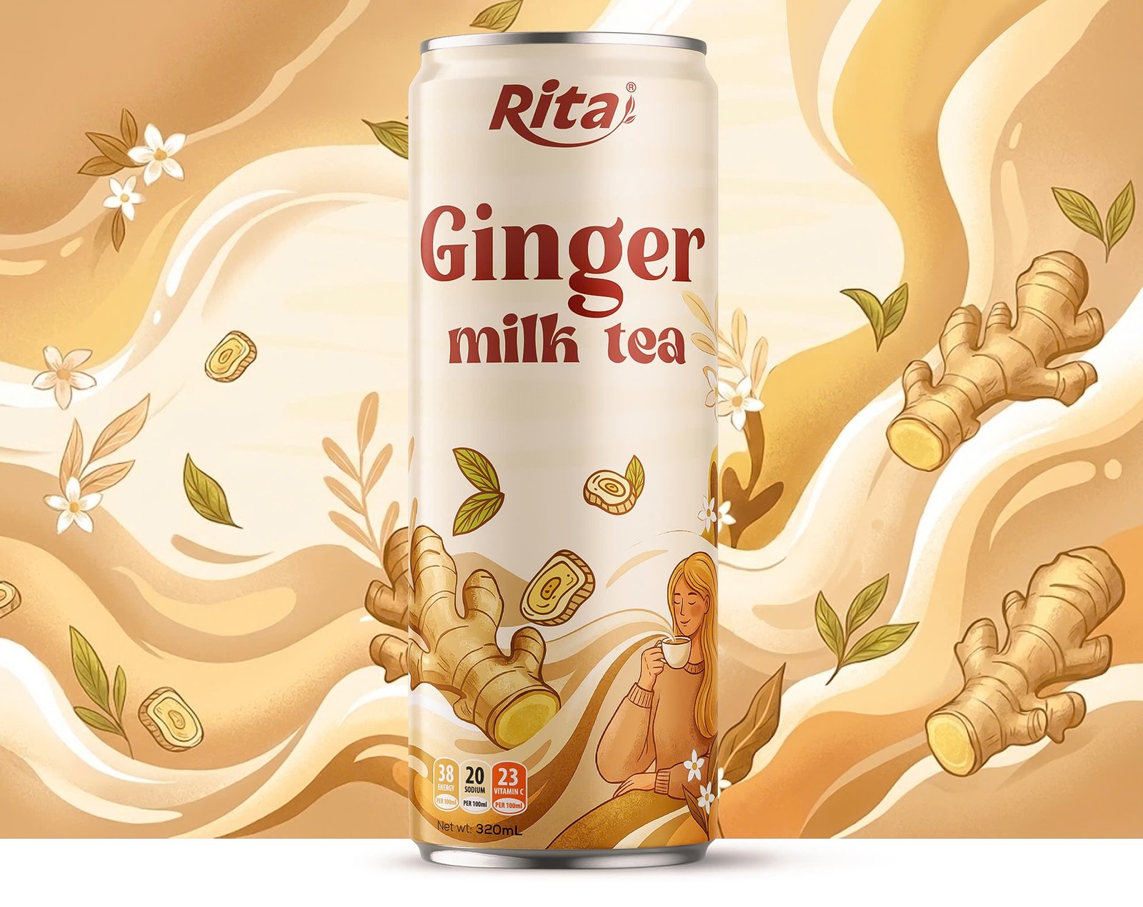 Ver2 Ginger Milk Tea 320 Can 3