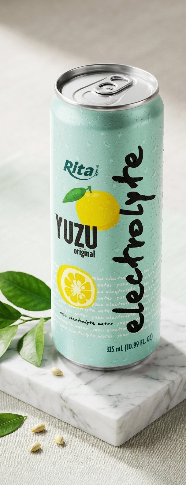Yuzu Lemon  Electrolyte Water Drink 325ml  Low Sugar Hydration Beverage Poster 1