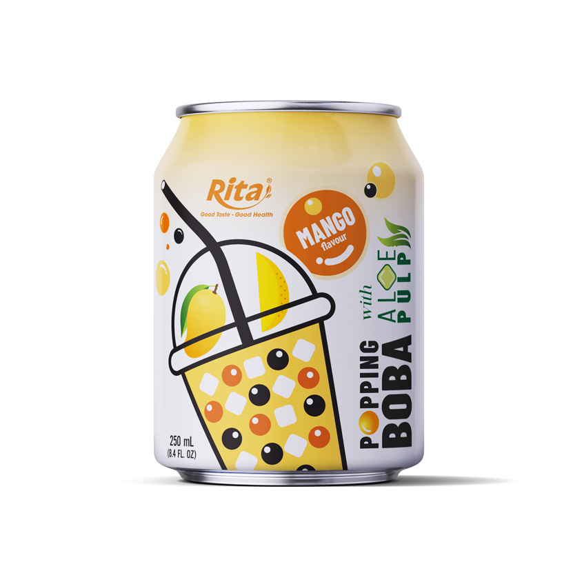 8.4 fl oz Cans Popping Boba with aloe pulp and mango