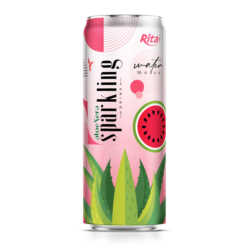 aloe sparkling 320ml can watermelon