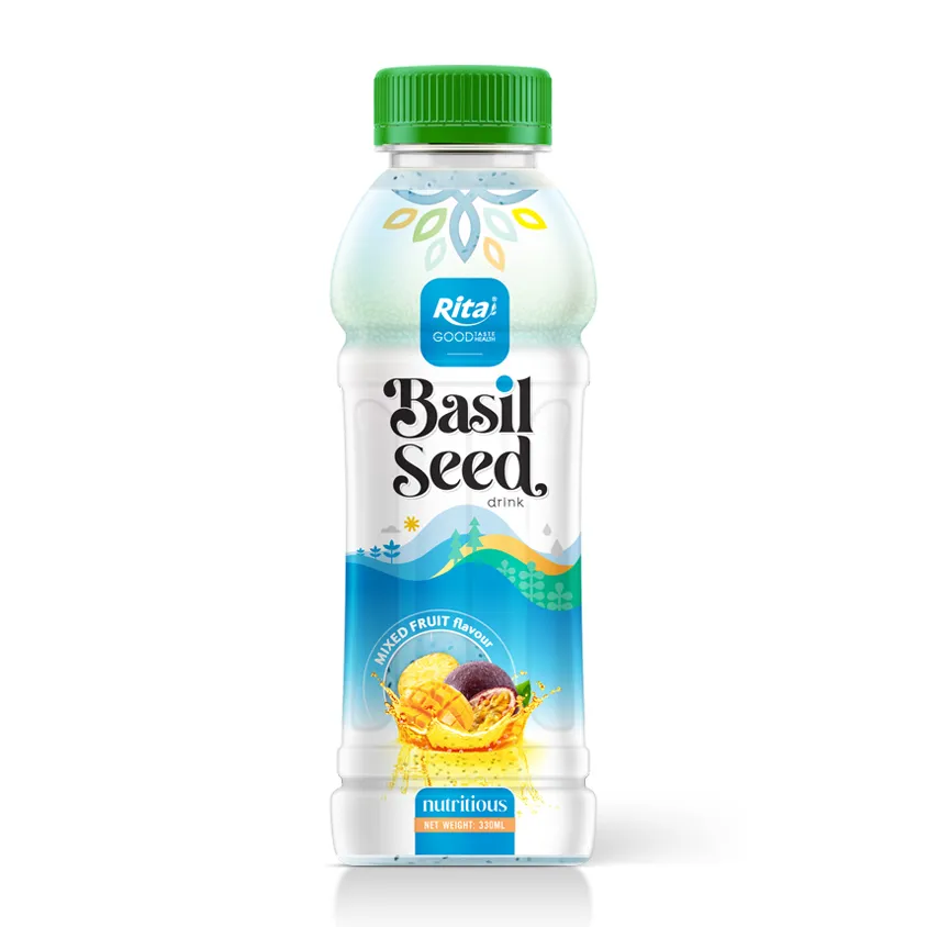 Basil Seed Drink With Mixed Juice Flavor 330ml Pet Bottle