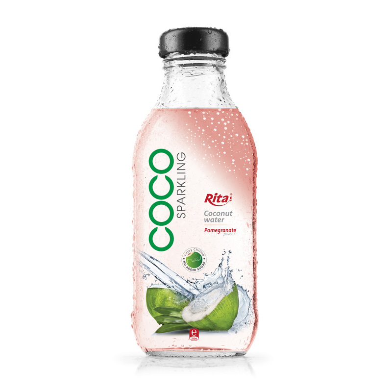 Sparkling coconut water with pomegranate 350ml glass bottle Bottle