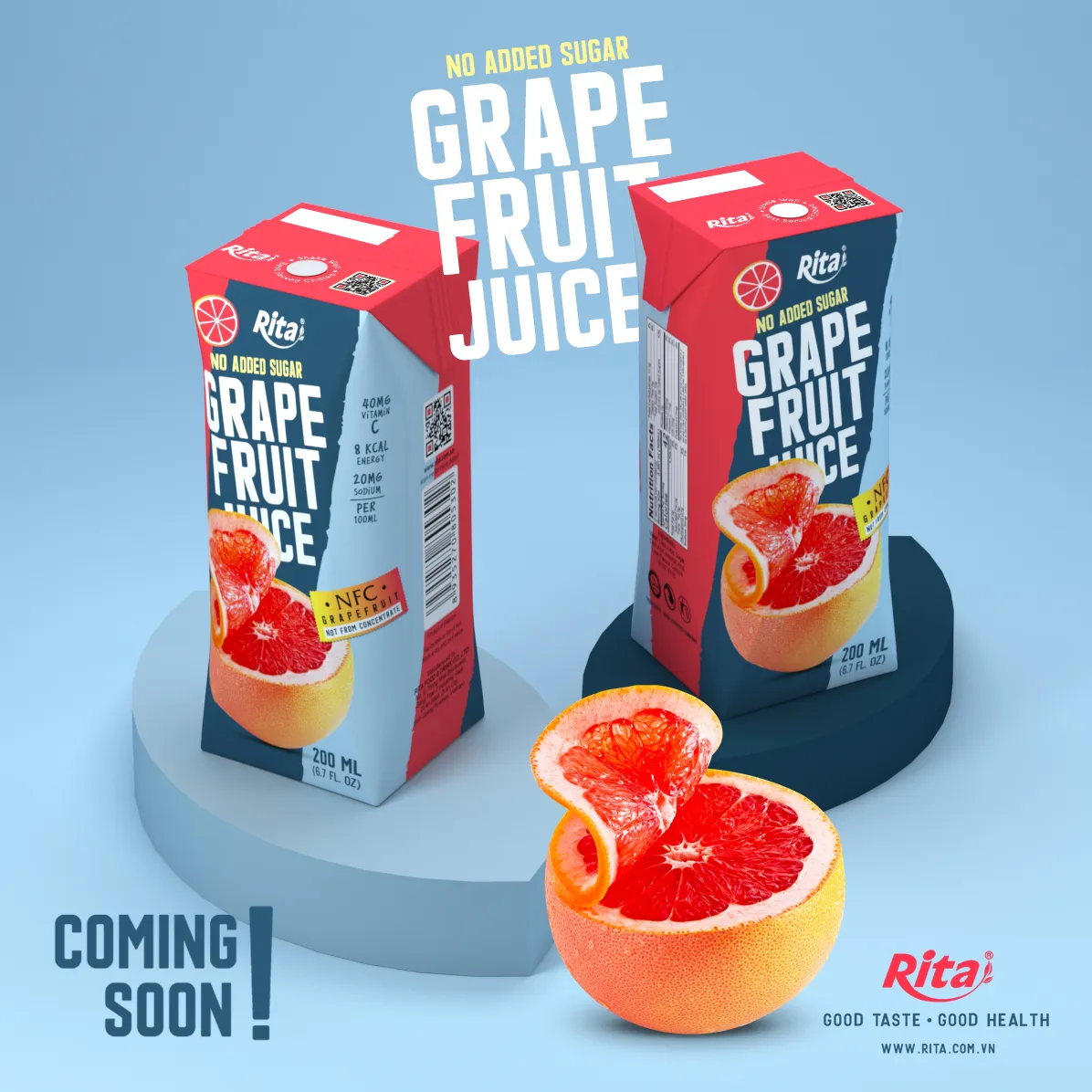 Aseptic: 200ml Paper Box Fresh Orange Juice Rita Brand