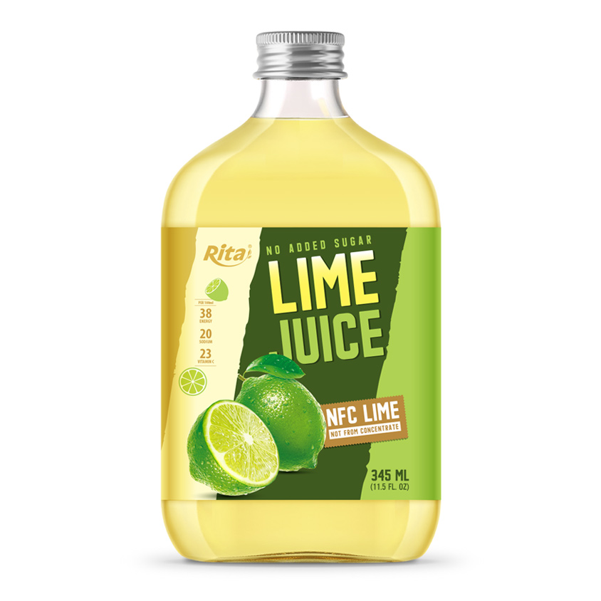 Lime juice 345ml glass bottle 1