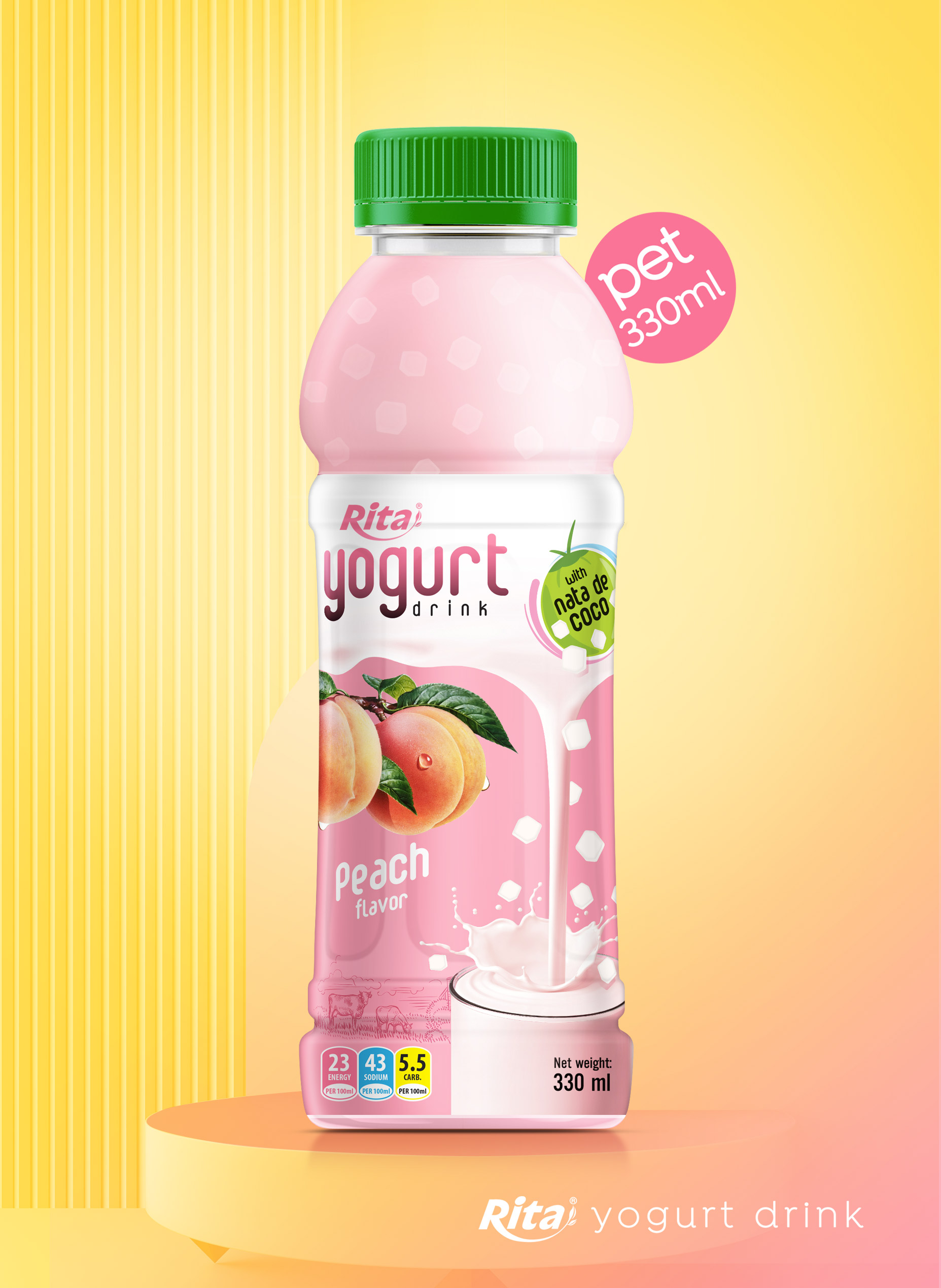 Peach Yogurt 330ml Pet
