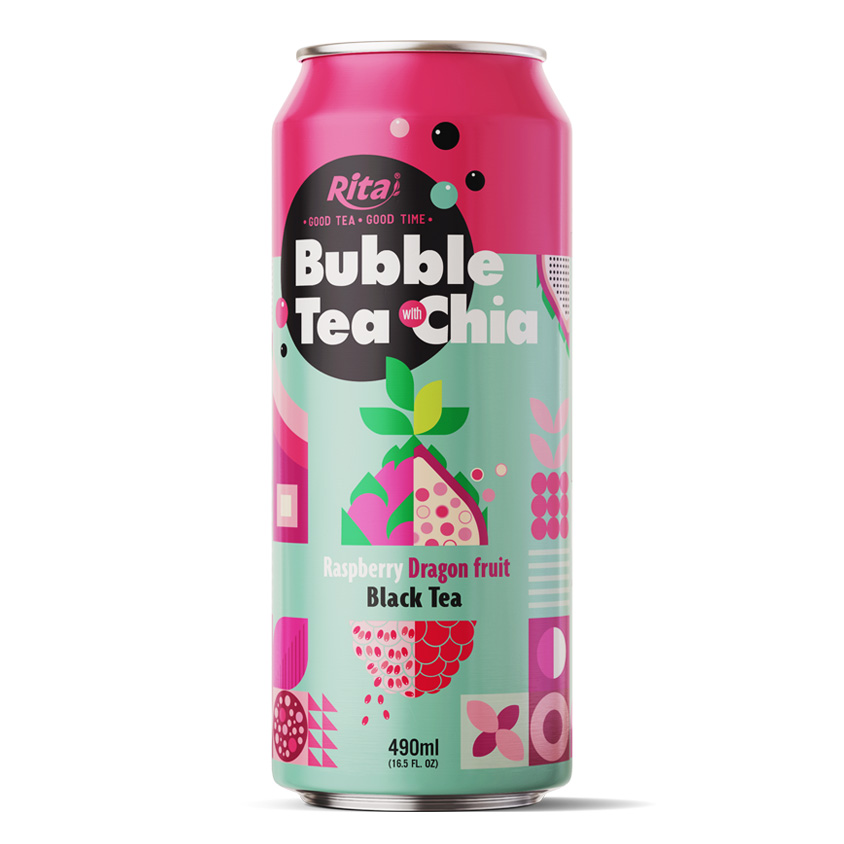 Bubble Tea with Chia Rasp 490ml