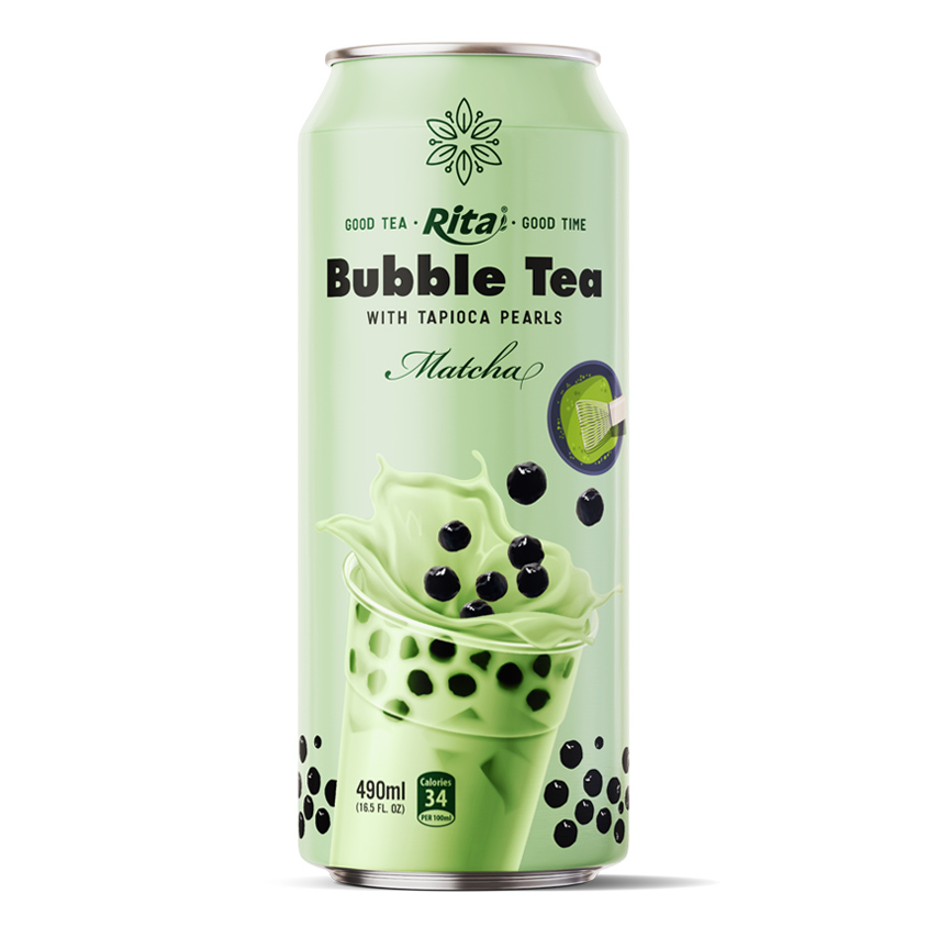 Bubble Tea 490ml can Matcha