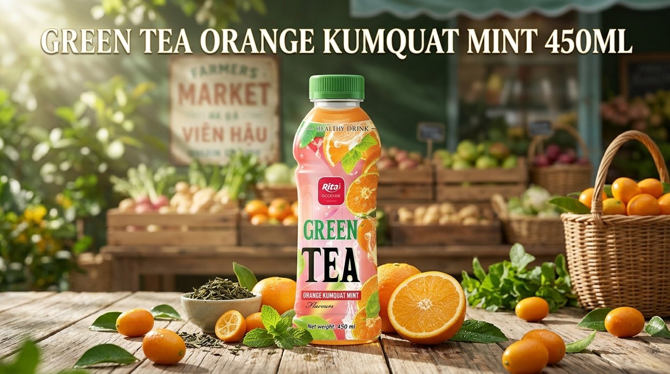 GREEN TEA ORANGE KUMQUAT MINT 450ML