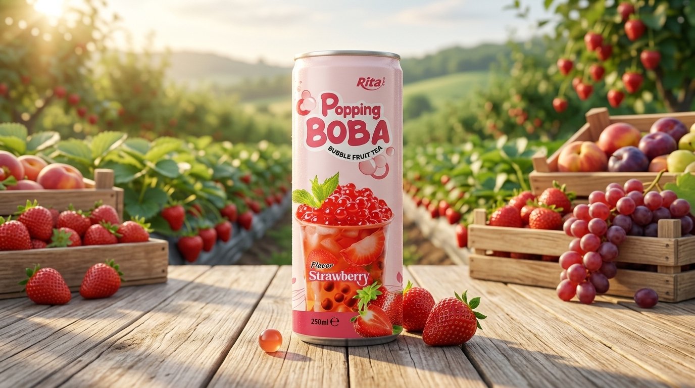 POPPING BOBA STRAWBERRY TEA MARKET