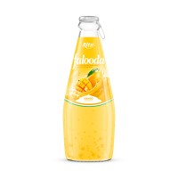 Falooda Drink - Milk Drink With Basil Seed Mixed Nata De Coco With Mango Flavour