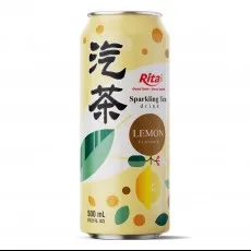 16.9 fl oz Can Sparkling Tea Drink mix Lemon Flavor 1