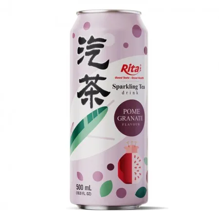 16.9 fl oz Can Sparkling Tea Drink mix Pomegrante Flavor 1
