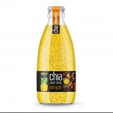 250ml glass bottle Chia seed drink with pineapple flavor RITA brand