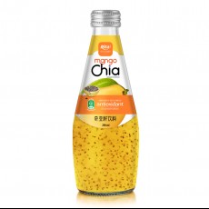 290ml glass bottle Best Chia seed drink with mango detox and antioxidant