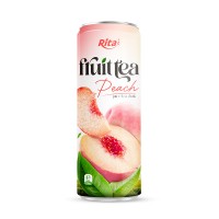 320ml Sleek Alu Can Fruit Tea Drink with Peach Flavor
