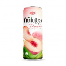 320ml Sleek alu can Peach juice tea drink healthy with green tea