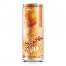 320ml sleek can Sparkling Orange water with other natural flavor