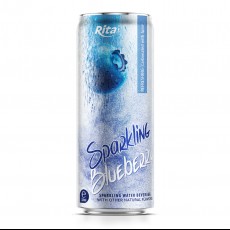 320ml sleek can Sparkling blueberry water with other natural flavor