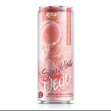 320ml sleek can Sparkling peach water with other natural flavor