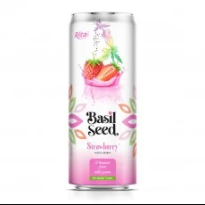 330ml-can Basil-seed Straw-juice