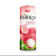 330ml Sleek alu can taste Lychee juice tea drink healthy with green tea