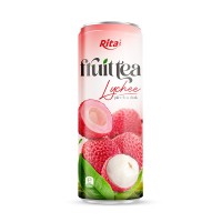 320ml Sleek Alu Can Fruit Tea Drink with Lychee Flavor