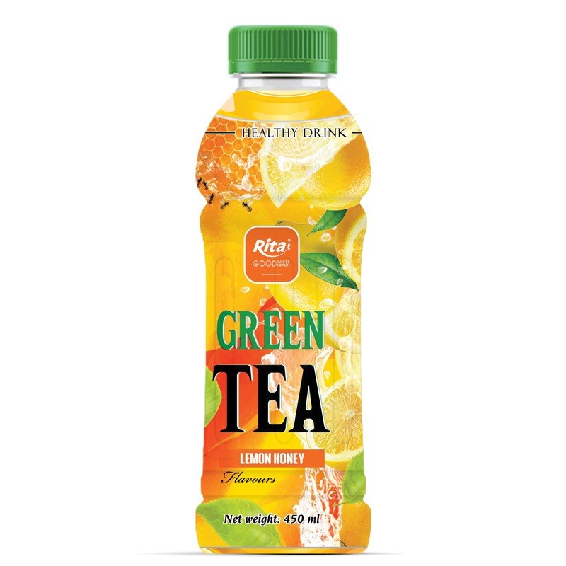 450ml bottle best green tea drink mix lemon honey flavours