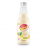 100% Vegan  Rita Soya Milk Drink Original 10.05 Fl Oz Glass Bottle