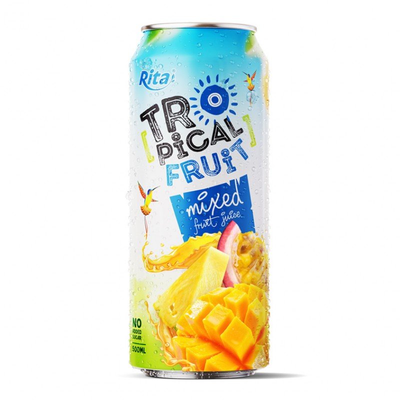 500ml Canned Tropical Mixed Fruit Juice Drink