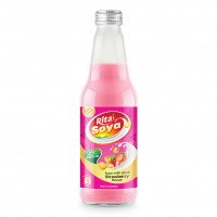 100% Vegan  Rita Soya Milk Drink Strawberry 10.05 Fl Oz Glass Bottle