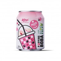 Wholesale Company 8.4 Fl Oz Cans Popping Boba Bubble Tea Mix Peach