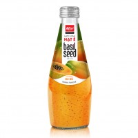 Papaya Flavor Basil Seed Drink 290ml Glass Bottle  