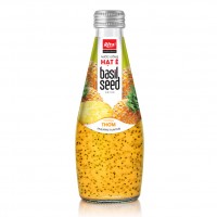 Pineapple Flavor Basil Seed Drink 290ml Glass Bottle