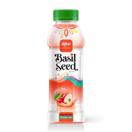 Basil Seed Drink With Apple Flavor 330ml Pet Bottle Beverage