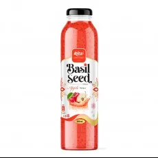 Basil seed drink 300ml glass apple