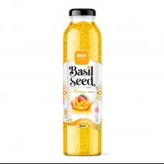 Basil seed drink 300ml glass mango
