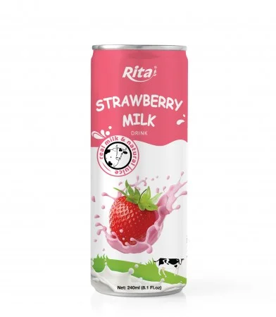 Best natrual Strawberry juice with real milk drink