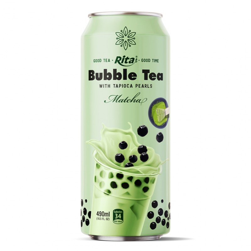 Bubble Tea 490ml can Matcha