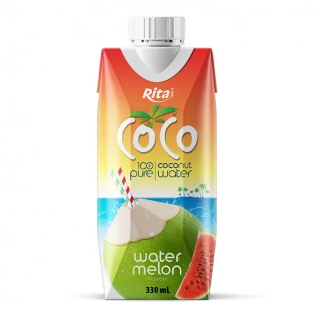 COCO 100 pure coconut water with melon flavour 330ml Paper box