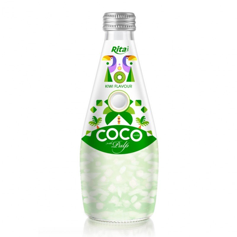 Coco Pulp 290ml glass bottle kiwi