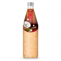Coconut Milk With Nata De Coco And Coffee Flavor 485ml Glass Bottle