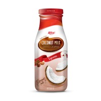 Coconut Milk With Espresso Flavor 280ml Glass Bottle 