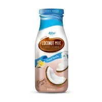 Coconut Milk With French Vanilla Flavor 280ml Glass Bottle   