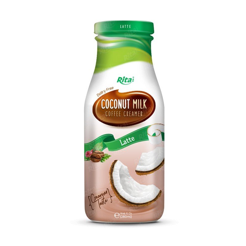 Coconut milk latte 280ml glass bottle