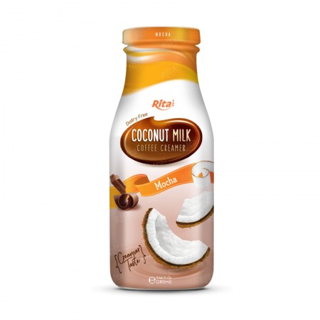 Coconut milk mocha 280ml glass bottle