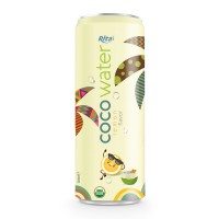 Pure Coconut Water With Lemon Juice 320ml Can Rita Brand 