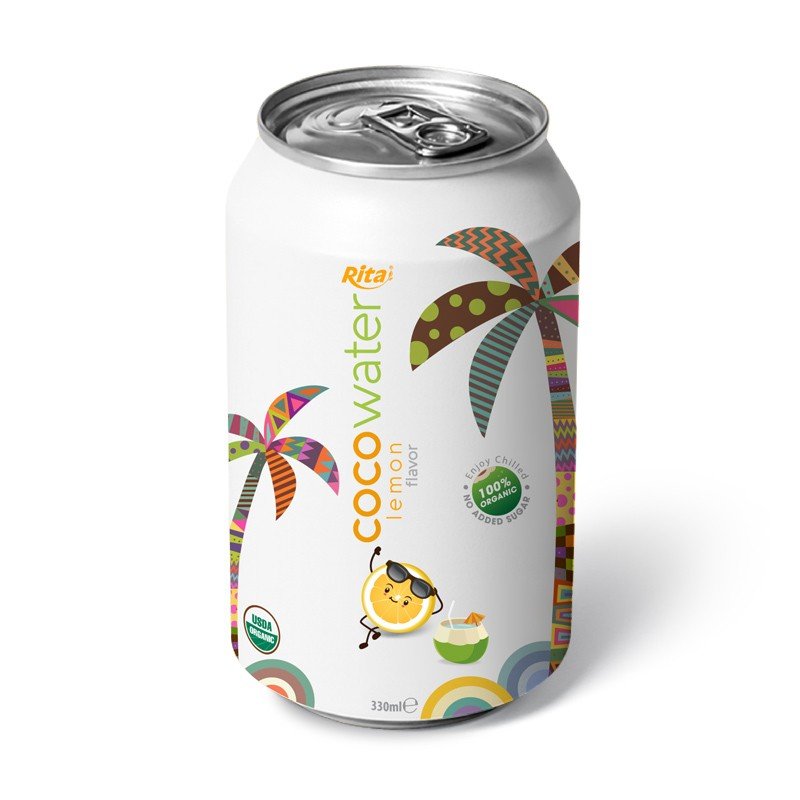 Coconut water lemon 330ml can 1